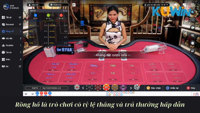Rồng hổ là trò chơi có tỷ lệ thắng và trả thưởng hấp dẫn